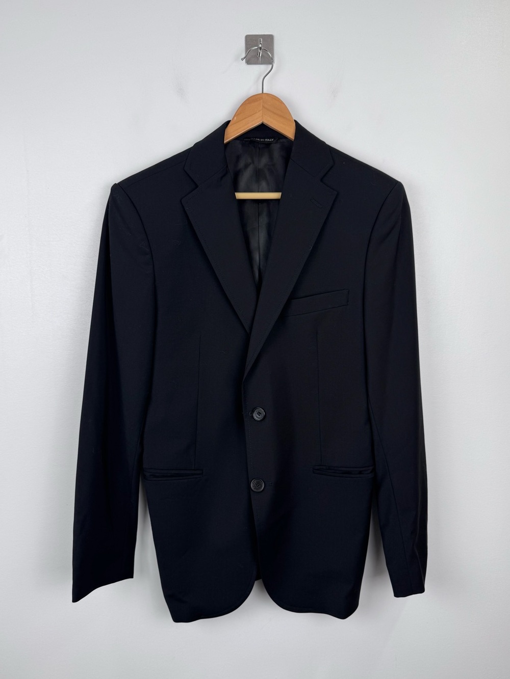 Bally Switzerland‎ Men Black Wool Blend Blazer Suit Jacket Size 38